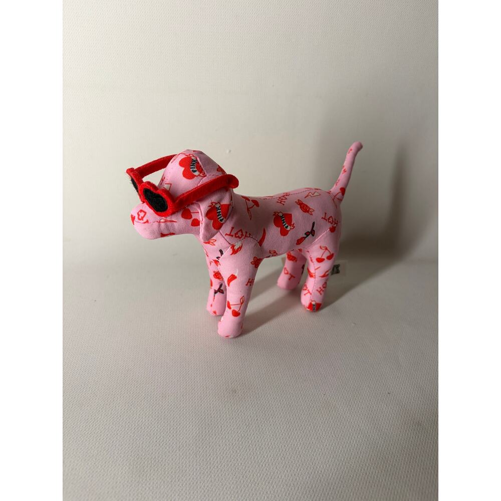 Victoria’s Secret Pink Mini Valentine’s Dog Plush Collectible PINK Mascot
